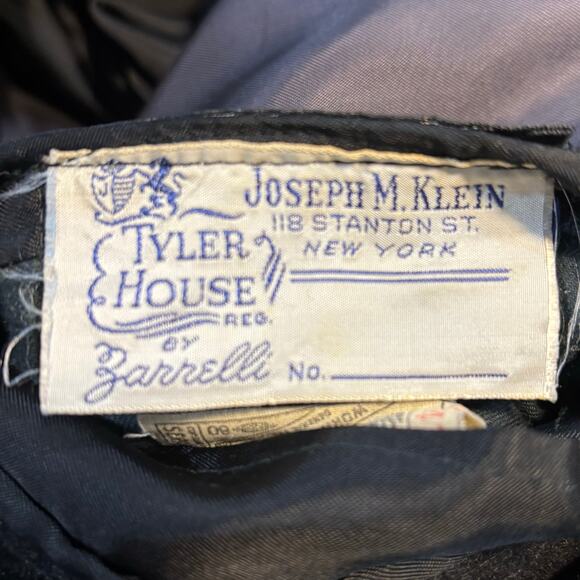 VINTAGE Wool Black Grey Plaid Heavy Overcoat Top Coat zip out liner, Men's L - Picture 8 of 8